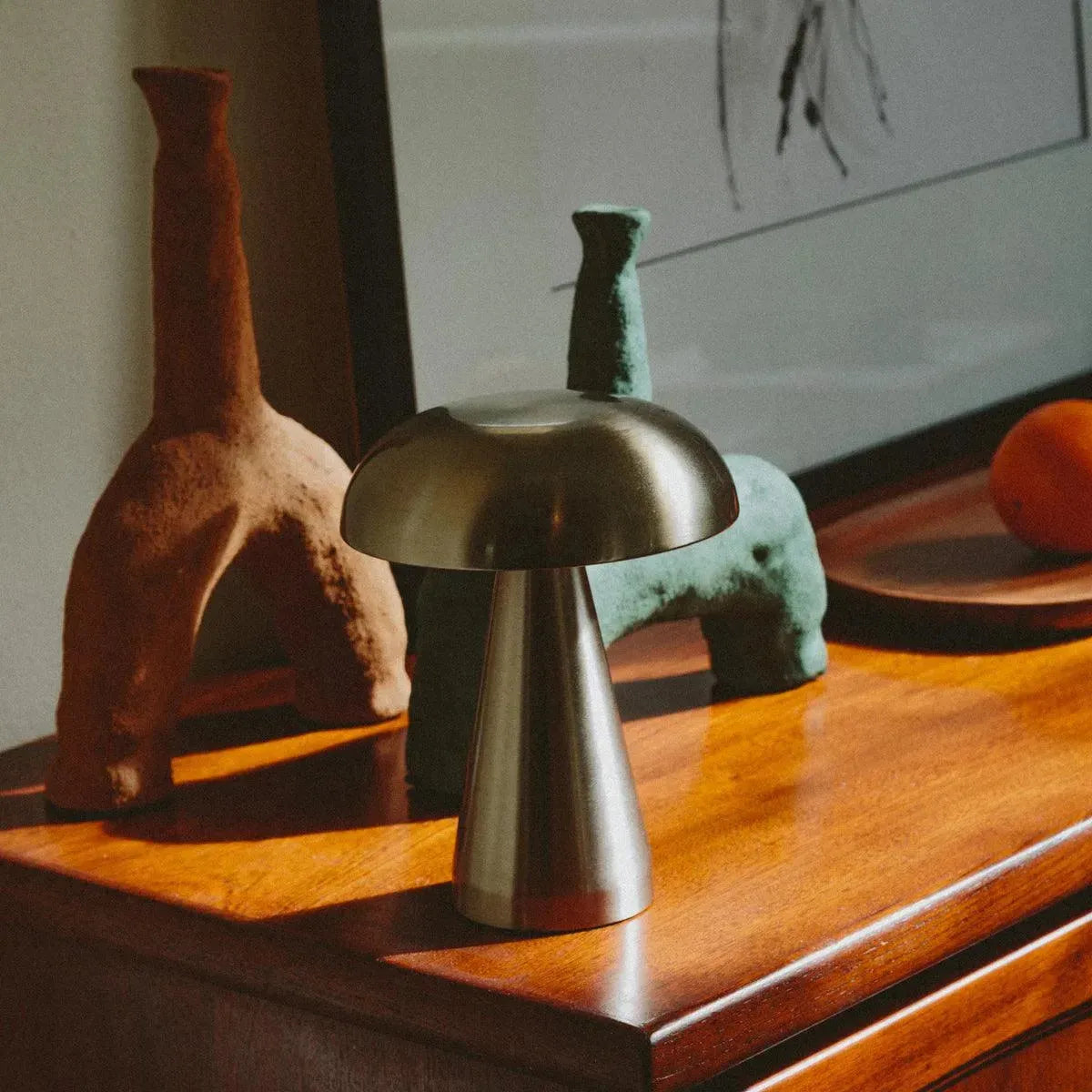 Mivono Brushed Steel Lamp